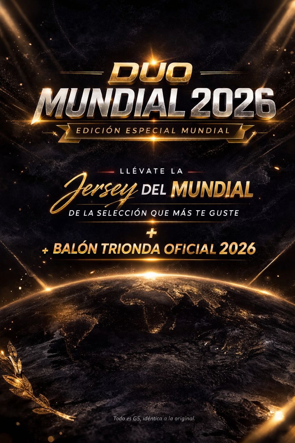 ⚽ PACK FUTBOLERO 2026 🔥 Llévate Jersey aficionado + Balón Edición Mundial
