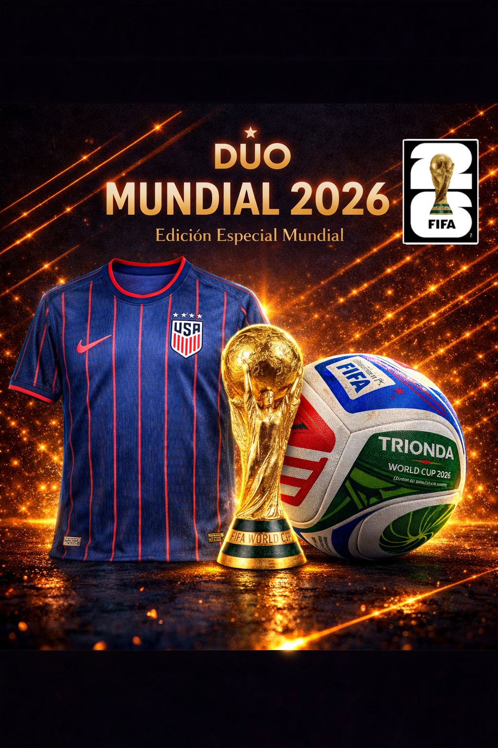 ⚽ PACK FUTBOLERO 2026 🔥 Llévate Jersey aficionado + Balón Edición Mundial