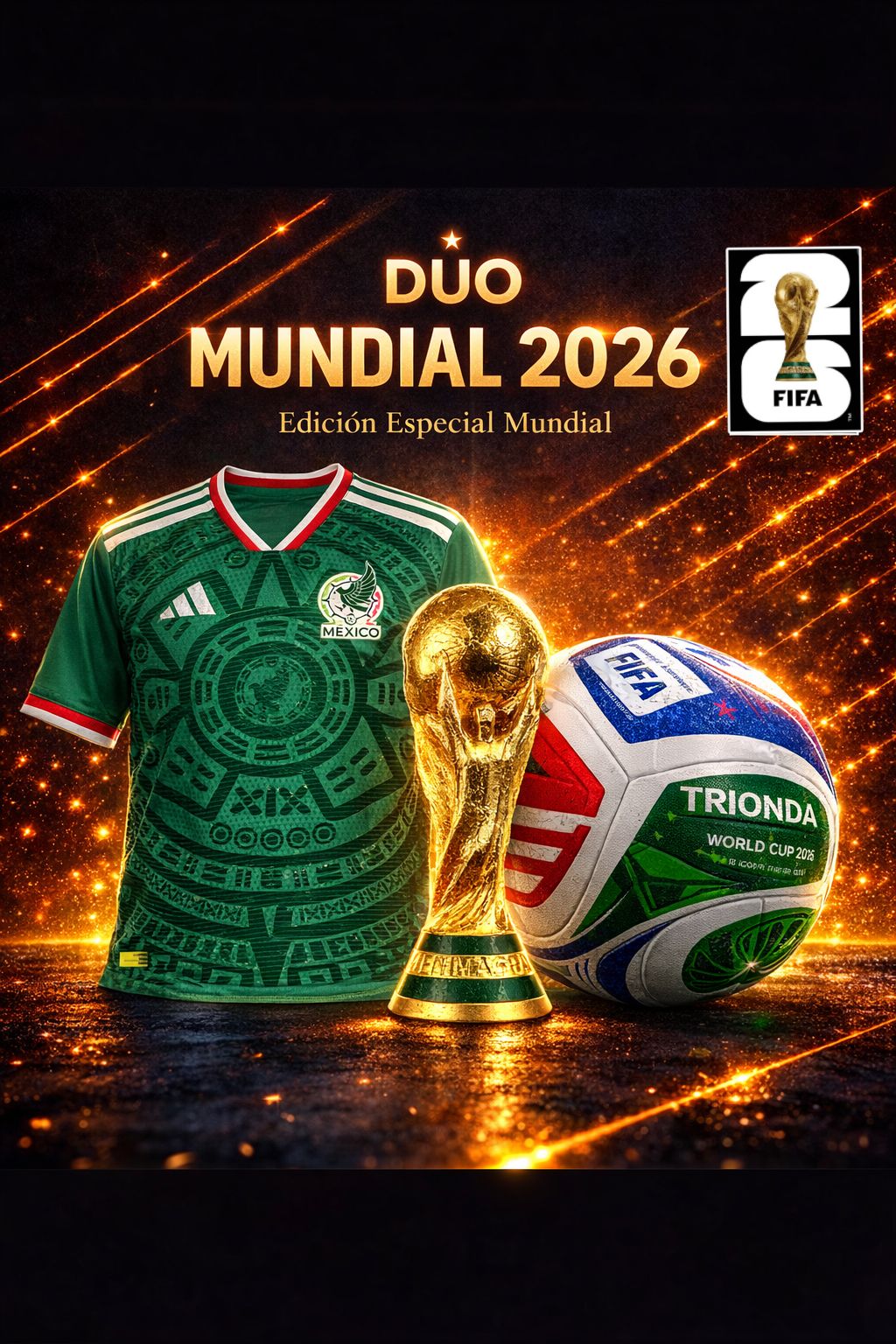 ⚽ PACK FUTBOLERO 2026 🔥 Llévate Jersey aficionado + Balón Edición Mundial