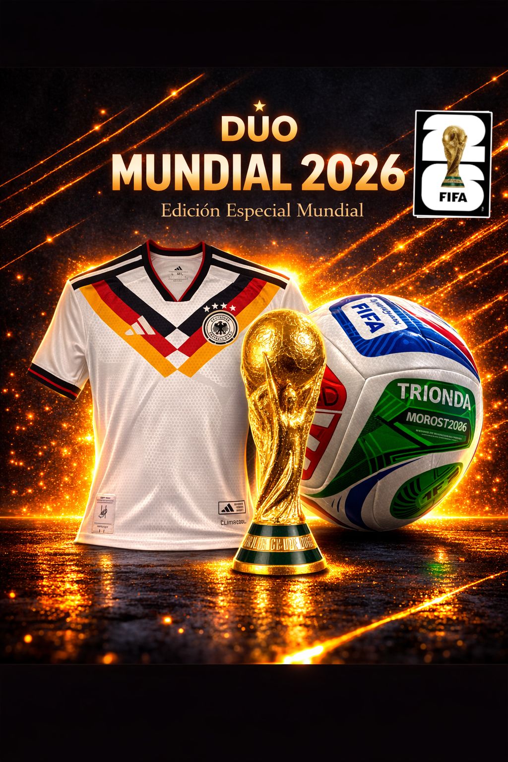 ⚽ PACK FUTBOLERO 2026 🔥 Llévate Jersey aficionado + Balón Edición Mundial