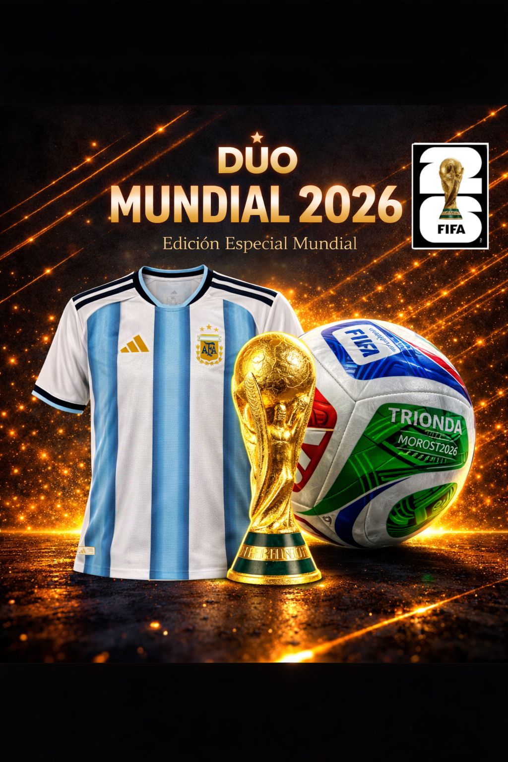 ⚽ PACK FUTBOLERO 2026 🔥 Llévate Jersey aficionado + Balón Edición Mundial