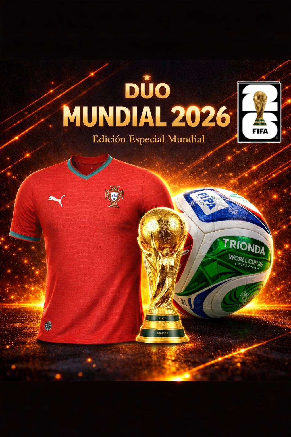 ⚽ PACK FUTBOLERO 2026 🔥 Llévate Jersey jugador + Balón Edición Mundial