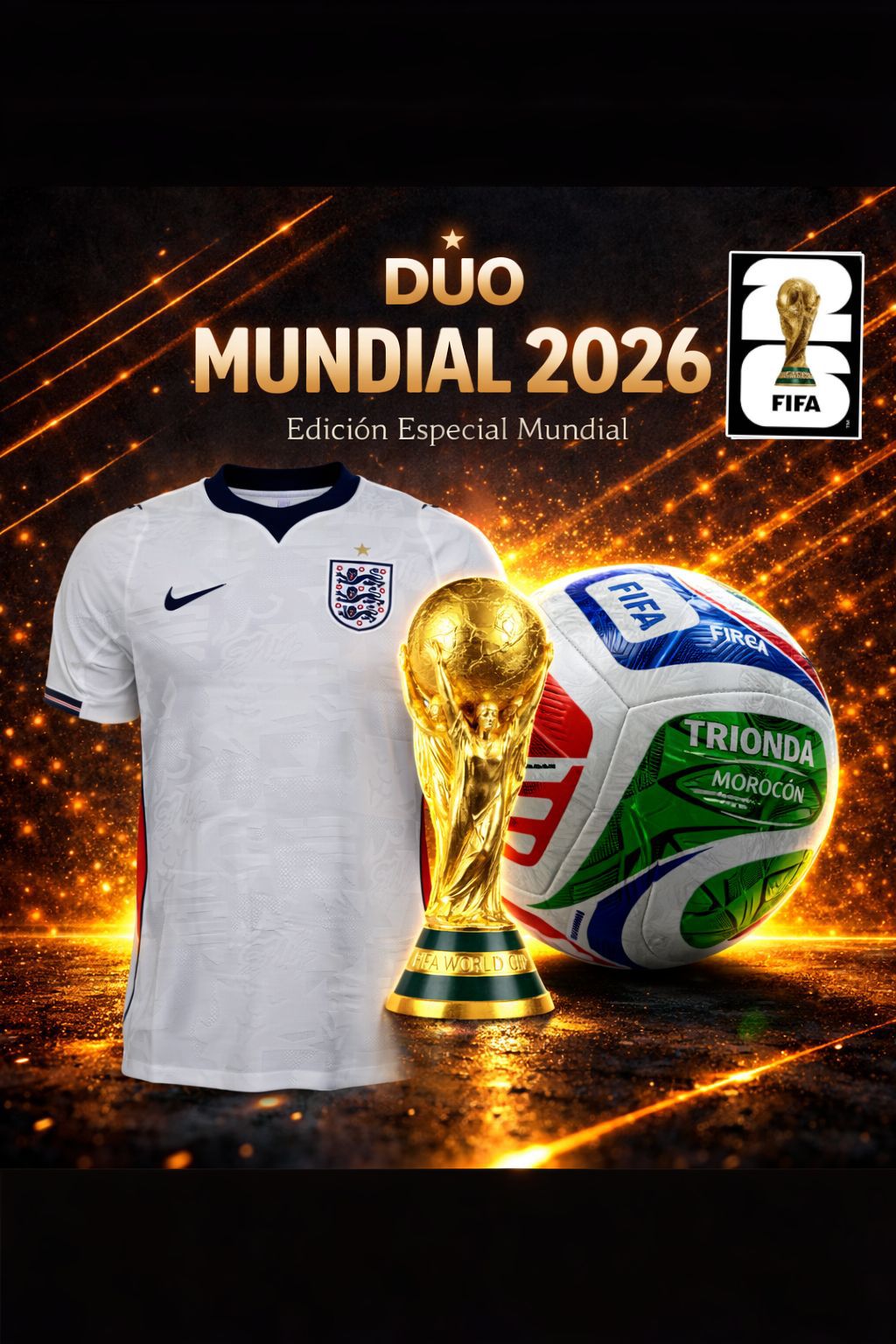 ⚽ PACK FUTBOLERO 2026 🔥 Llévate Jersey jugador + Balón Edición Mundial