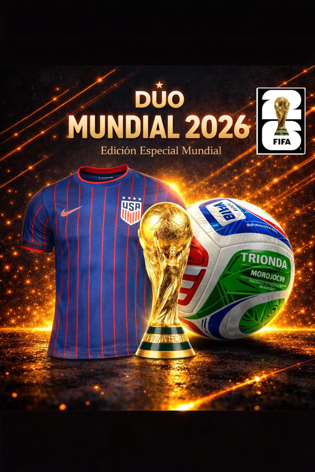 ⚽ PACK FUTBOLERO 2026 🔥 Llévate Jersey jugador + Balón Edición Mundial