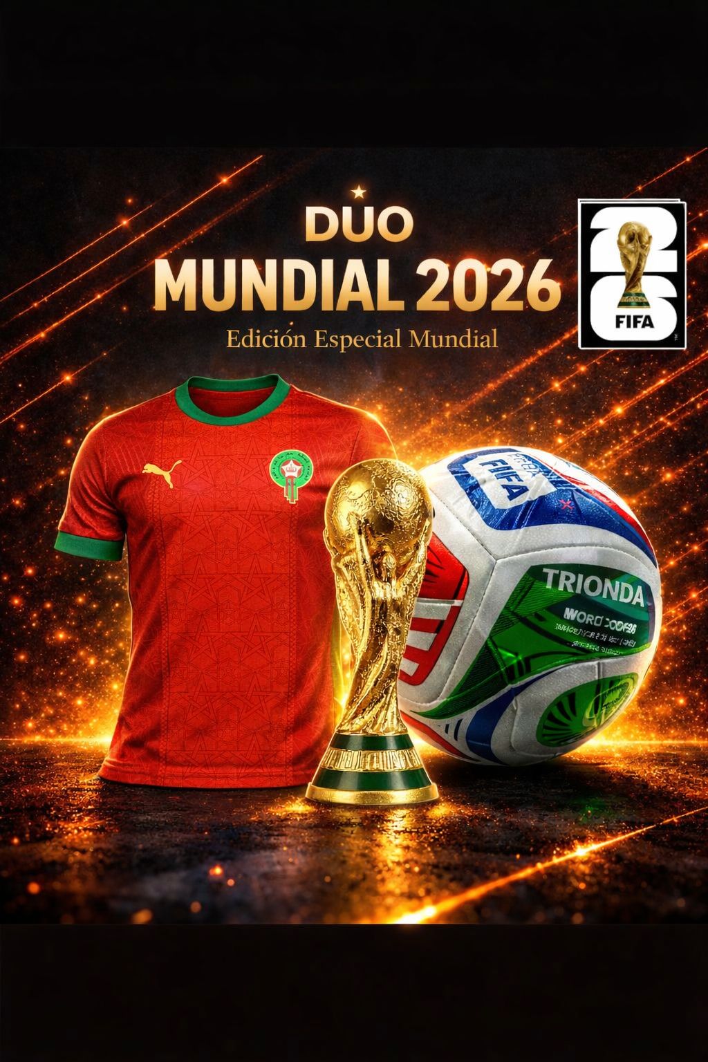 ⚽ PACK FUTBOLERO 2026 🔥 Llévate Jersey jugador + Balón Edición Mundial